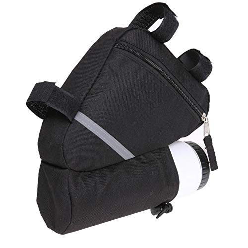 Bolsa de asiento trasero de bicicleta Bicicleta Bolsa de sillín ajustable marco de la bolsa delantera de la bici for la bicicleta bolsa Bolsa de sillín de bicicleta ( Color : Black , Size : One size )