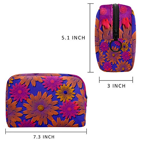 Bolsa de brochas de maquillaje personalizables, bolsas de aseo portátiles para mujeres, bolso de cosméticos, organizador de viajes, racimos de flores