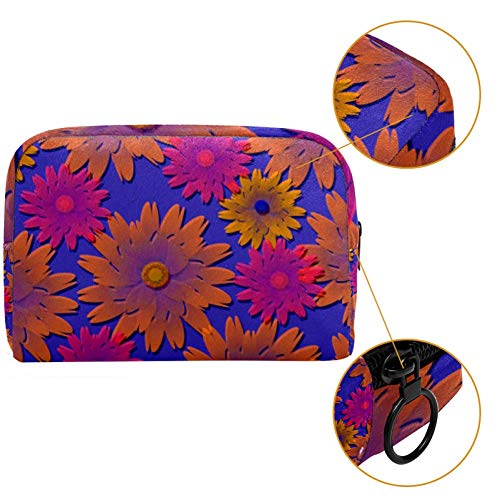 Bolsa de brochas de maquillaje personalizables, bolsas de aseo portátiles para mujeres, bolso de cosméticos, organizador de viajes, racimos de flores