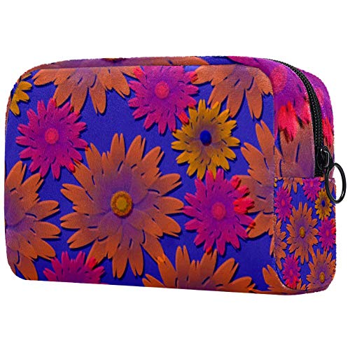 Bolsa de brochas de maquillaje personalizables, bolsas de aseo portátiles para mujeres, bolso de cosméticos, organizador de viajes, racimos de flores