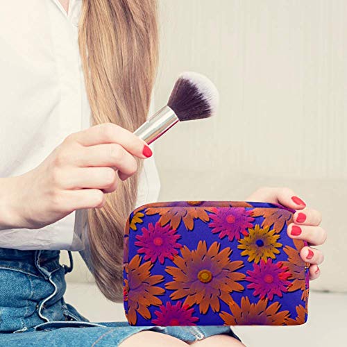 Bolsa de brochas de maquillaje personalizables, bolsas de aseo portátiles para mujeres, bolso de cosméticos, organizador de viajes, racimos de flores