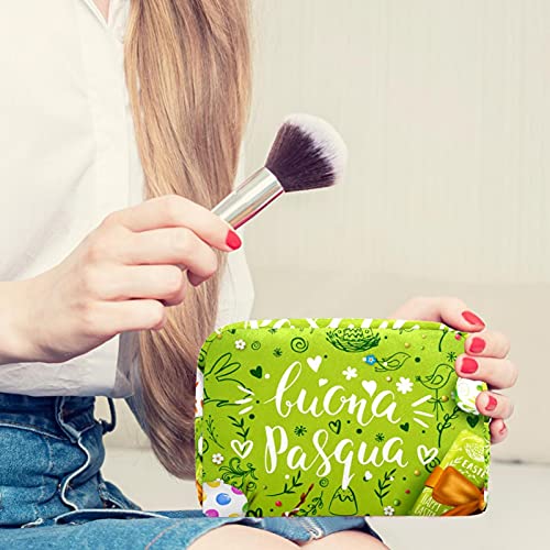 Bolsa de cosméticos para Mujeres, Bolsas de Maquillaje, Neceser de Viaje, Organizador de Accesorios, Tarjeta de Plantilla con Caja de Regalo de Huevos realistas