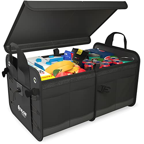 Bolsa de maletero prémium con tapa ATHLON TOOLS; sello de calidad 06/2020 - notable; organizador de maletero XXL de 60 litros; base extraestable e impermeable; con cierre de tiras antideslizante