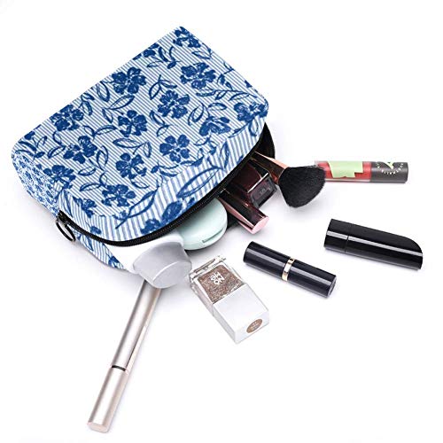 Bolsa de maquillaje personalizada para brochas de maquillaje, bolsas de aseo portátiles para mujeres, bolso cosmético, organizador de viaje, racimos de flores