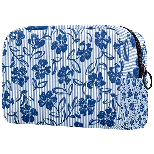 Bolsa de maquillaje personalizada para brochas de maquillaje, bolsas de aseo portátiles para mujeres, bolso cosmético, organizador de viaje, racimos de flores