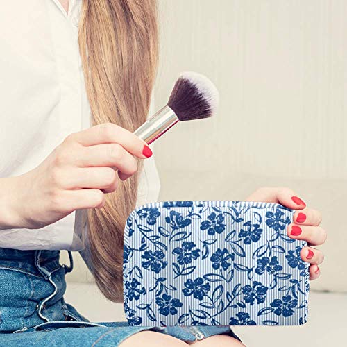 Bolsa de maquillaje personalizada para brochas de maquillaje, bolsas de aseo portátiles para mujeres, bolso cosmético, organizador de viaje, racimos de flores