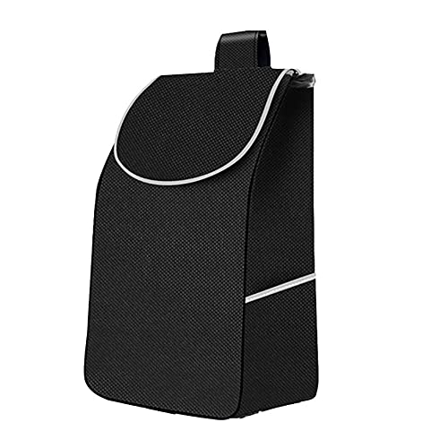 Bolsa de reemplazo del Carrito de la Compra, Bolso de Almacenamiento Reutilizable Plegable a Prueba de Agua de Tela de Oxford, Bolso de Repuesto para Carro, Accesorios de Carretilla 33l Negro