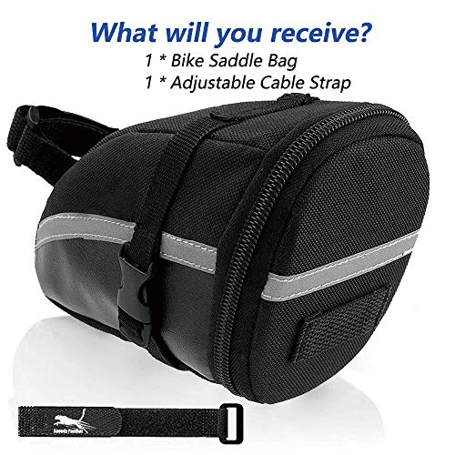 Bolsa de sillín de bicicleta impermeable debajo del asiento Bolsa de sillín de bicicleta (solo bolsa)