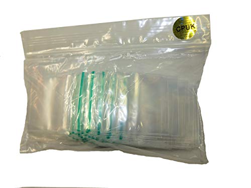 Bolsas de goma de plástico de 30 x 30 mm, resistentes, pequeñas y pequeñas, de polietileno, con cierre de cremallera, cierre hermético, de Baggys
