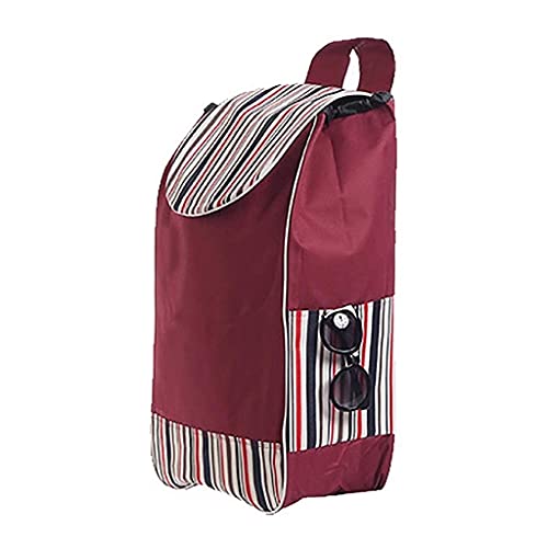 Bolsas de la compra reutilizables, Bolso de reemplazo de la carrito de compras plegable, portátil impermeable 40l Oxford Paño carro de compras Bolsos de la carretilla de respaldo, bolsa de repuesto de