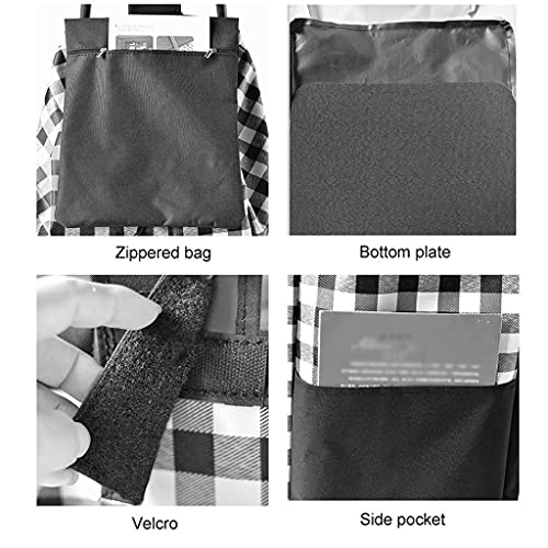 Bolsas de la compra reutilizables, Bolso de reemplazo de la carrito de la mano de compras plegable, carro de compras de la compra de la compra de tela de impermeable portátil, bolsas de recambio de co