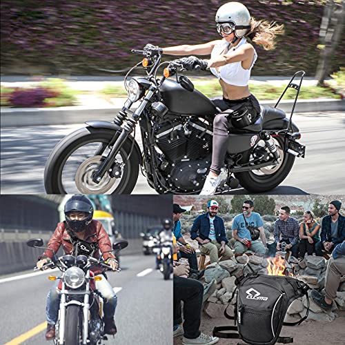 Bolso Pierna Moto riñonera Cintura Hombre Mujer Impermeable para Senderismo Bicicleta Moto Deporte,Carreras de Motos IR de Excursión
