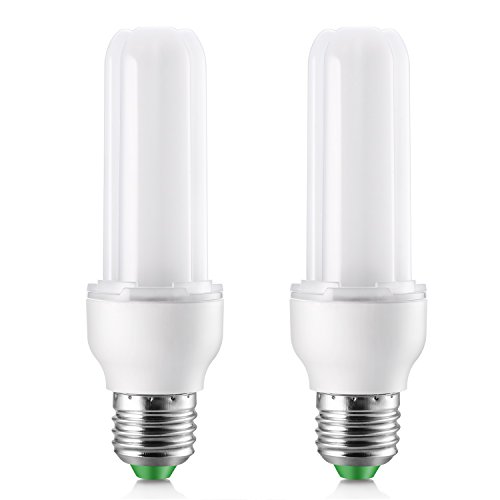 Bombilla LED E27 luz fria, Elrigs 9W LED Tubular Equivalente a 100W Halógenas o 18W Bombillas bajo consumo, 6000K Blanco Frio iluminacion para luz habitacion No Regulable, 2 Unidades