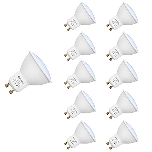 Bombillas LED, GU10 7w Equivalente 60W Halógena, 6000K Blanco Frío, 600Lm, 120 Degree ángulo AC 220-240V, Pack de 10