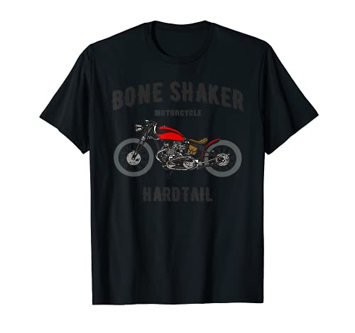Boneshaker Motocicleta Hardtail Biker Motociclistas Camiseta