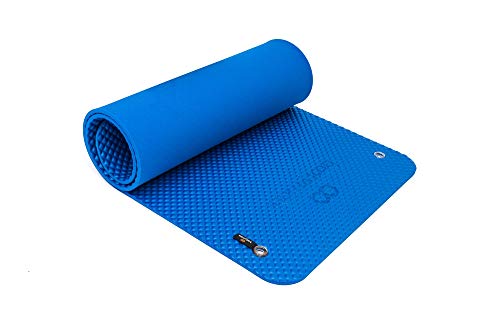 Bootymats - Colchoneta Fitness Multifunción para Todo Tipo de Entrenamiento: Fitness, Pilates, Abdominales, Estiramientos. Medidas: 160 x 60 cm. Grosor: 9 mm. Azul