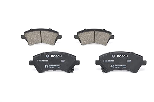 Bosch BP445 Pastillas de freno, Eje delantero, certificación ECE-R90, 1 juego de 4 pastillas