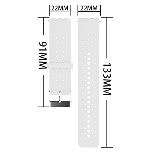 Bosixty Pulsera Correa de Reloj Ajustable Accesorios de Banda de Reloj de Pulsera de Repuesto para Polar Vantage M Reloj Inteligente Correa de Silicona