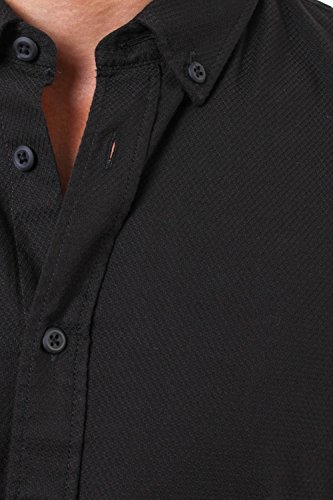 BOSS Orange Edipoe Slim Fit - Camisa de Manga Larga con Cuello Italiano para Hombre, Color Blanco 100, Talla 50