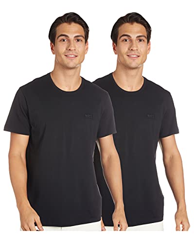 BOSS T-Shirt RN 2p Co Camiseta, Negro (Black 001), XXL (Pack de 2) para Hombre