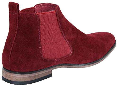 Botines Chelsea de Gamuza Italiana Vino Para Hombre Ponerse Elegante Casual Desert Dealer On 41