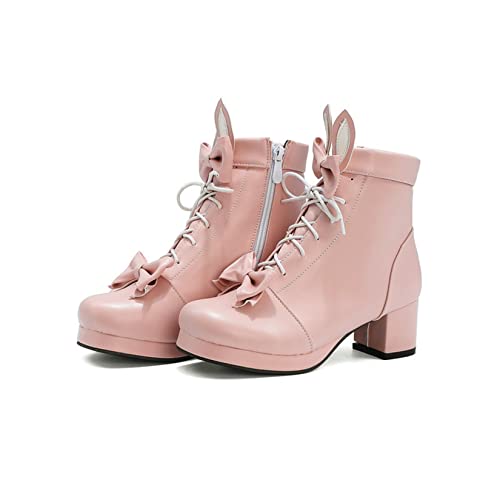 Botines de mujer Retro Lolita Mary Jane botas de cuero con punta puntiaguda botas de fiesta cómodas y duraderas botas Chelsea formales