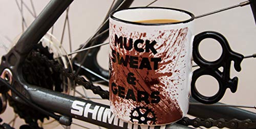 Boxer Gifts Taza cerámica para Regalar | Mango único en Forma de Bicicleta | Regalo para Ciclistas, Marrón, 12.5x8.1999999999999993x9.6999999999999993 cm