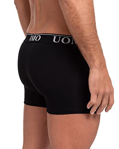Boxers de Algodón Ajustados Clásicos de Colores Lisos, Cómodos y Suaves. Pack de 12 Calzoncillos. Colección UOMO (Talla L)