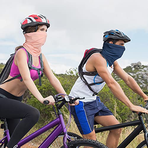 Braga Cuello Moto Balaclava para Hombres Mujeres Braga Cuello Flexible Multifunción Elasticidad Bufanda para la Cabeza Deportes al Aire Libre Ciclismo Correr (Azul Marino)