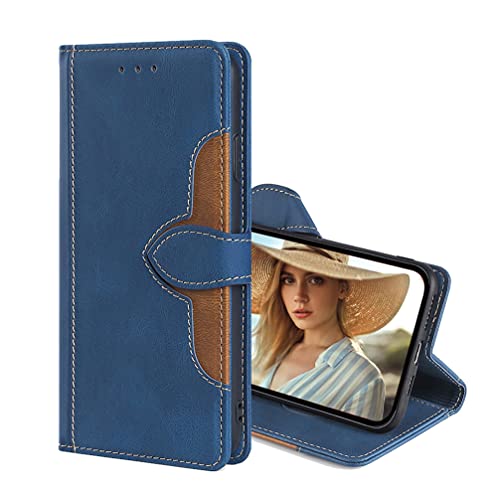 BRAND SET Funda para Vivo V20 SE/Vivo Y70 2020, Carcasa Magnética Tarjetero Tapa y Ranuras para Tarjetas con [Soporte Plegable] PU Cuero Case para Vivo V20 SE/Vivo Y70 2020-Azul