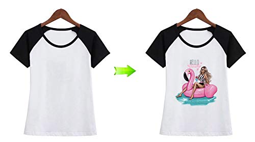 BrillaBenny - Parche adhesivo para tejidos Transfer Stickers - Aplicación para planchar sobre camiseta - Camiseta Summer Flamenco