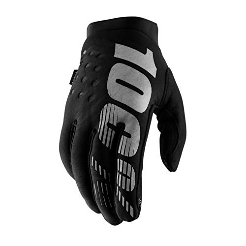 Brisker 100% Glove Black/Grey LG
