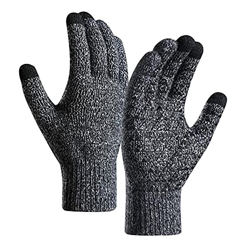 Briskorry Guantes de invierno antideslizantes para hombre, gruesos, protección contra el frío, unisex, para pantalla táctil, para otoño e invierno, para deportes al aire libre