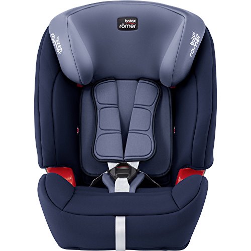 BRITAX RÖMER Silla Coche EVOLVA 1-2-3 SL SICT Evolutiva con Protecciones Laterales Niño de 9 a 36 kg Grupo 1/2/3 de 9 Meses a 12 Años, Moonlight Blue