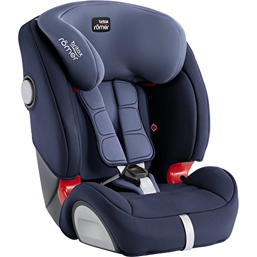 BRITAX RÖMER Silla Coche EVOLVA 1-2-3 SL SICT Evolutiva con Protecciones Laterales Niño de 9 a 36 kg Grupo 1/2/3 de 9 Meses a 12 Años, Moonlight Blue