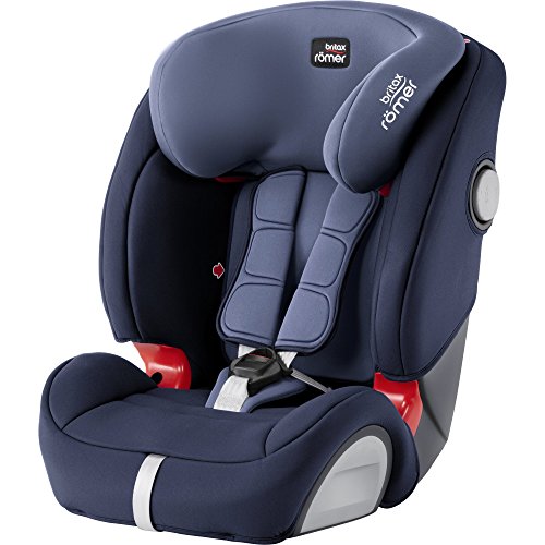 BRITAX RÖMER Silla Coche EVOLVA 1-2-3 SL SICT Evolutiva con Protecciones Laterales Niño de 9 a 36 kg Grupo 1/2/3 de 9 Meses a 12 Años, Moonlight Blue