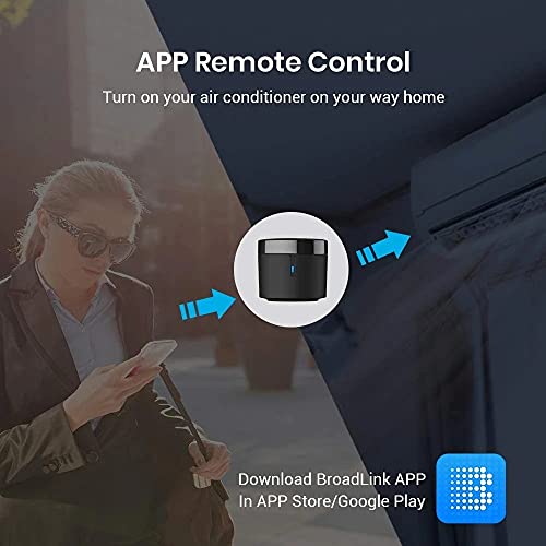 Broadlink rm4 Mini,Mando a Distancia Universal por Infrarrojos Control Aire Acondicionado WiFi,Compatible con Alexa,Domotica Alexa RM4 Mini