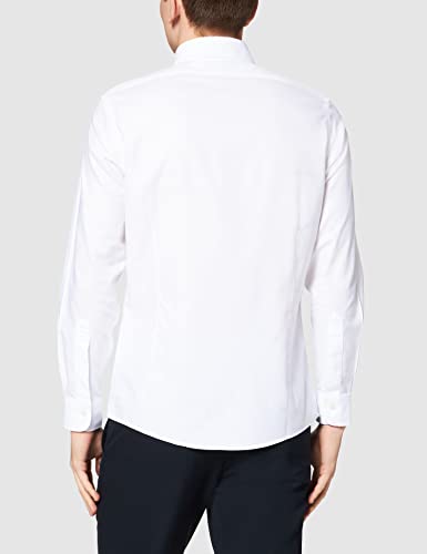 BROOKS BROTHERS DS OG Ni Pbd Ox Mil Darted SLD Wht Camisa de Vestir, Azul (White 100), Small (Talla del Fabricante: 15 33) para Hombre