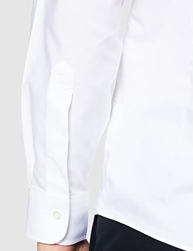 BROOKS BROTHERS DS OG Ni Pbd Ox Mil Darted SLD Wht Camisa de Vestir, Azul (White 100), Small (Talla del Fabricante: 15 33) para Hombre