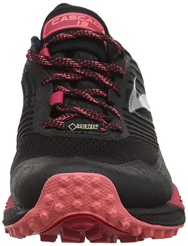 Brooks Cascadia 13 GTX, Zapatillas de Cross Mujer, Multicolor (Black/Pink/Coral 048), 38 EU