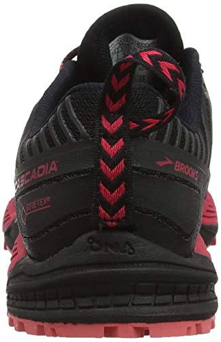 Brooks Cascadia 13 GTX, Zapatillas de Cross Mujer, Multicolor (Black/Pink/Coral 048), 38 EU