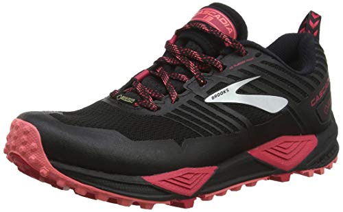 Brooks Cascadia 13 GTX, Zapatillas de Cross Mujer, Multicolor (Black/Pink/Coral 048), 38 EU