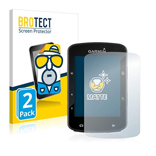 BROTECT Protector Pantalla Anti-Reflejos Compatible con Garmin Edge 520 Plus (2 Unidades) Película Mate Anti-Huellas