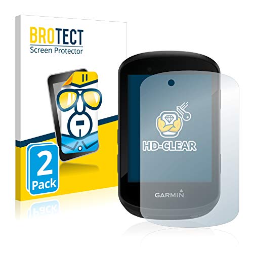 BROTECT Protector Pantalla Compatible con Garmin Edge 530 / Edge 830 Protector Transparente (2 Unidades) Anti-Huellas