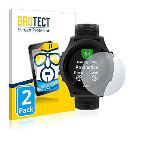 BROTECT Protector Pantalla Compatible con Garmin Forerunner 935 Protector Transparente (2 Unidades) Anti-Huellas