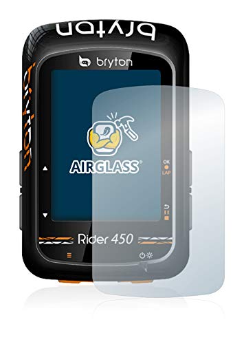 BROTECT Protector Pantalla Cristal Compatible con Bryton Rider 410 / Rider 450 Protector Pantalla Vidrio - Dureza Extrema, Anti-Huellas, AirGlass