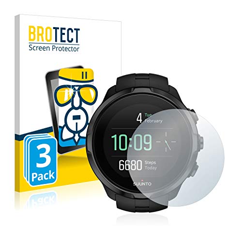 BROTECT Protector Pantalla Cristal Compatible con Suunto Spartan Sport/Ultra Protector Pantalla Vidrio (3 Unidades) - Dureza Extrema, Anti-Huellas