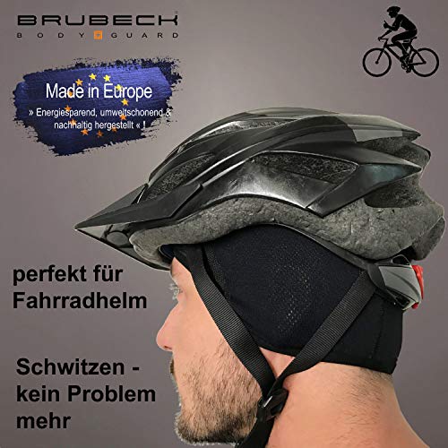 BRUBECK Gorro Funcional/Medio pasamontañas | regulador de Temperatura | Transpirable | Motocicleta | esquí | Carrera | HM10020A | Negro | L-XL
