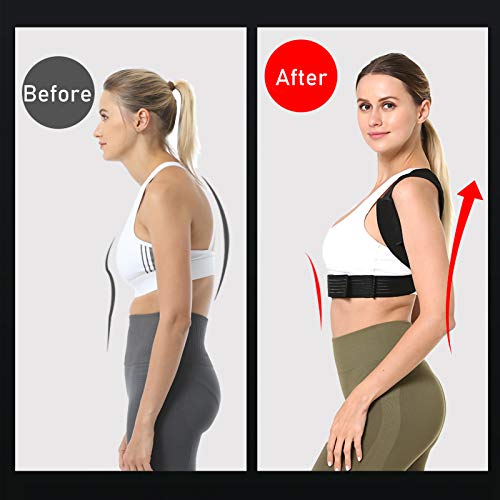 BRZSACR Corrector de Postura Espalda para Hombres&Mujeres，enderezador Espalda,Ajustable,Transpirable,Mejora jorobado, Alivia Dolor Espalda &Cintura&Hombro, cinturón corrección Postura (L)