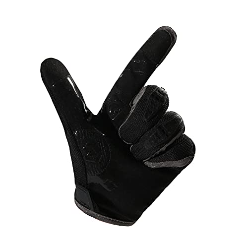 BRZSACRBike Gloves Cycling Gloves Cross Country Bike Gloves for Men and Women with Touchscreen-Full Fingers Anti-Slip Silicone Palm Mountain Bike Gloves Cycling, Running, Mountaineering (Black, M)